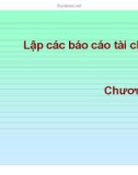 Bài giảng excel trong kế toán - Chương 5 Lập các báo cáo tài chính