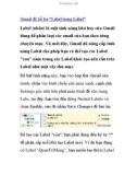 Gmail đã hỗ trợ Label trong Label