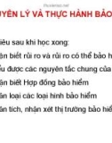 Bài giảng Nguyên lý và thực hành bảo hiểm