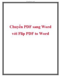 Chuyển PDF sang Word với Flip PDF to Word