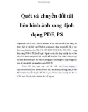 Quét và chuyển đổi tài liệu hình ảnh sang định dạng PDF, PS