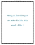 Những sai lầm chết người của nhân viên Sale, kinh doanh - Phần 1