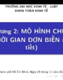 Bài giảng Phân tích chuỗi thời gian trong tài chính - Chương 2: Mô hình chuỗi thời gian đơn biến