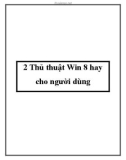 2 Thủ thuật Win 8 hay cho người dùng