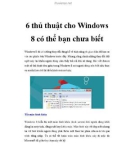 6 thủ thuật cho Windows 8 có thể bạn chưa biết