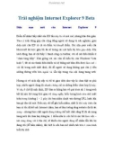 Trải nghiệm Internet Explorer 9 Beta