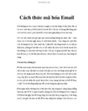 Hướng dẫn các cách thức mã hóa Email