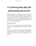 Các phương pháp giúp giải phóng không gian bộ nhớ