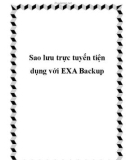 Sao lưu trực tuyến tiện dụng với EXA Backup