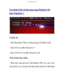 Tạo flash USB cài đặt song song Windows XP hoặc Windows 7