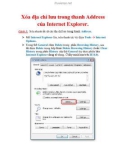 Thủ thuật Windows XP: Xóa địa chỉ lưu trong thanh Address của Internet Explorer.Cách 1: Xóa nhanh tất cả