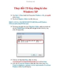 Thủ thuật Windows XP: Thay đổi CD Key đăng kí cho Windows XP