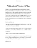 Vài thủ thuật Windows XP hay