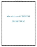 Mục đích của COMMENT MARKETING