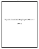 Tùy chỉnh nền màn hình đăng nhập trên Windows 7 (Phần 2)