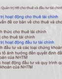 Bài giảng Quản trị ngân hàng thương mại 2 - Chương 1: Quản trị hoạt động cho thuê và đầu tư tài chính của Ngân hàng thương mại