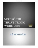 MỘT SỐ THỦ THUẬT TRONG WORD 2010