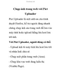 Chụp ảnh trang web với Pict Uploader