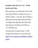 FastStone 4in1 Browse v2.1 - Trình duyệt web lý thú