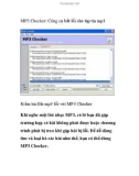 MP3 Checker: Công cụ bắt lỗi cho tập tin mp3