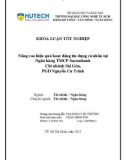 Khoá luận tốt nghiệp: Nâng cao hiệu quả hoạt động tín dụng cá nhân tại Ngân hàng TMCP Sacombank Chi nhánh Sài Gòn, PGD Nguyễn Cư Trinh