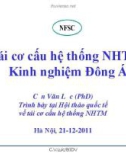 Tái cơ cấu hệ thống Ngân hàng thương mại: Kinh nghiệm Đông Á