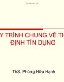 Bài giảng Quy trình chung về thẩm định tín dụng - ThS. Phùng Hữu Hạnh