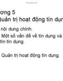 Bài giảng Quản trị kinh doanh ngân hàng: Chương 5 - TS. Lê Thẩm Dương