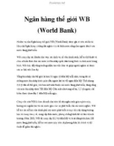 Ngân hàng thế giới WB (World Bank)