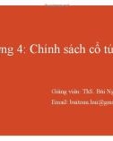 Bài giảng Tài chính doanh nghiệp nâng cao: Chương 4 - ThS. Bùi Ngọc Toản