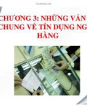 CHƯƠNG 3: NHỮNG VẤN ĐỀ CHUNG VỀ TÍN DỤNG NGÂN HÀNG