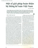 Một số giải pháp hoàn thiện hệ thống kế toán Việt Nam