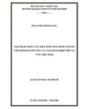LUẬN VĂN THẠC SĨ KINH TẾ: GIẢI PHÁP NÂNG CAO KHẢ NĂNG HUY ĐỘNG NGUỒN VỐN KINH DOANH CHO CÁC DOANH NGHIỆP NHỎ VÀ VỪA VIỆT NAM