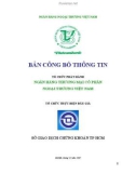 BẢN CÔNG BỐ THÔNG TIN NGÂN HÀNG NGOẠI THƯƠNG VIỆT NAM