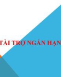 Bài giảng Tài trợ ngắn hạn