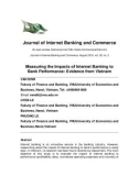 Measuring the impacts of internet banking to bank performance: Evidence from Vietnam