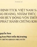 Ổn định thị trường chứng khoán Việt Nam sau khủng hoảng, nhằm thúc đẩy kênh huy động vốn thông qua p