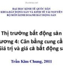 Bài giảng Thị trường bất động sản: Chương 4 - Trần Kim Chung