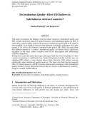 Do institutions quality affect FDI inflows in sub-Saharan African countries?