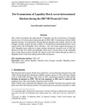 The transmission of liquidity shock across international markets during the 2007-08 financial crisis