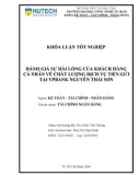 Khoá luận tốt nghiệp: Đánh giá sự hài lòng của khách hàng cá nhân về chất lượng dịch vụ tiền gửi tại VPBank Nguyễn Thái Sơn