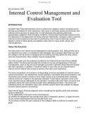 Internal Control Management and Evaluation Tool