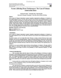 Factors affecting firms' performance: The case of Vietnam construction firms