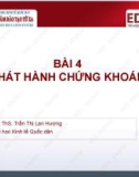 Bài giảng Thị trường chứng khoán: Bài 4 - ThS. Trần Thị Lan Hương