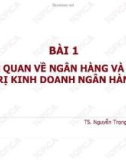 Bài giảng Quản trị ngân hàng thương mại: Bài 1 - TS. Nguyễn Trọng Tài