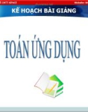 Bài giảng toán ứng dụng: Phương pháp tính