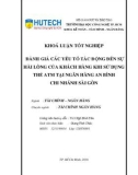 Khoá luận tốt nghiệp: Đánh giá các yếu tố tác động đến sự hài lòng của khách hàng khi sử dụng thẻ ATM tại ngân hàng An Bình chi nhánh Sài Gòn