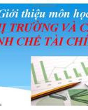 Bài giảng Thị trường và các định chế tài chính: Giới thiệu môn học - ThS. Nguyễn Phúc Khoa