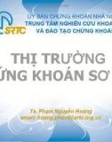 Bài giảng Thị trường chứng khoán sơ cấp - TS. Phạm Nguyễn Hoàng