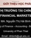 Bài giảng Thị trường tài chính: Chương 0 - MA. Nguyễn Thị Hải Bình